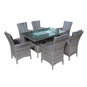 La mejor calidad, muebles modernos para el hogar, cena impermeable, Patio, ratán, mimbre, Metal, madera, jardín, comedor, mesa al aire libre, patio, Hotel - Product Image 5