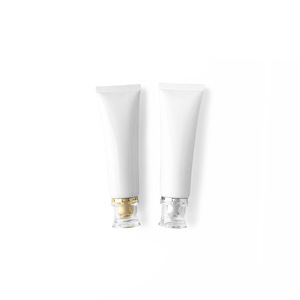 Envase de Tubo Flexible Blanco Brillante de 50g para Cosméticos, Versión Delgada de 50ml para Limpiador Facial y Crema de Manos, con Tapa de Rosca Blanca - Product Image 4