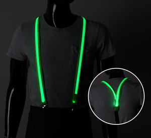 Pafu Fêtes pour dames et hommes LED Articles de fête Glow in the dark Bretelles à gradation Options multicolores - Product Image 2