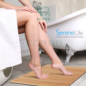 Tapis de bain en bambou tapis de sol imperméable résistant aux intempéries naturel salle de bain douche tapis de pied multi-panneau bande pliable - Product Image 5
