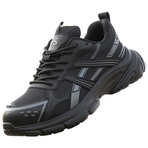 Safety Work Shoes Steel Toe Lace Up Men's Anti Slip Breathable Lightweight Protective Footwear - Product Image 1