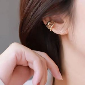 Xinfly 18K Gold Minimalist Three Layers Semi <b>Hoop</b> Stud Earrings Unique Daily Wear for Women Classic Gift Party - Product Image 2