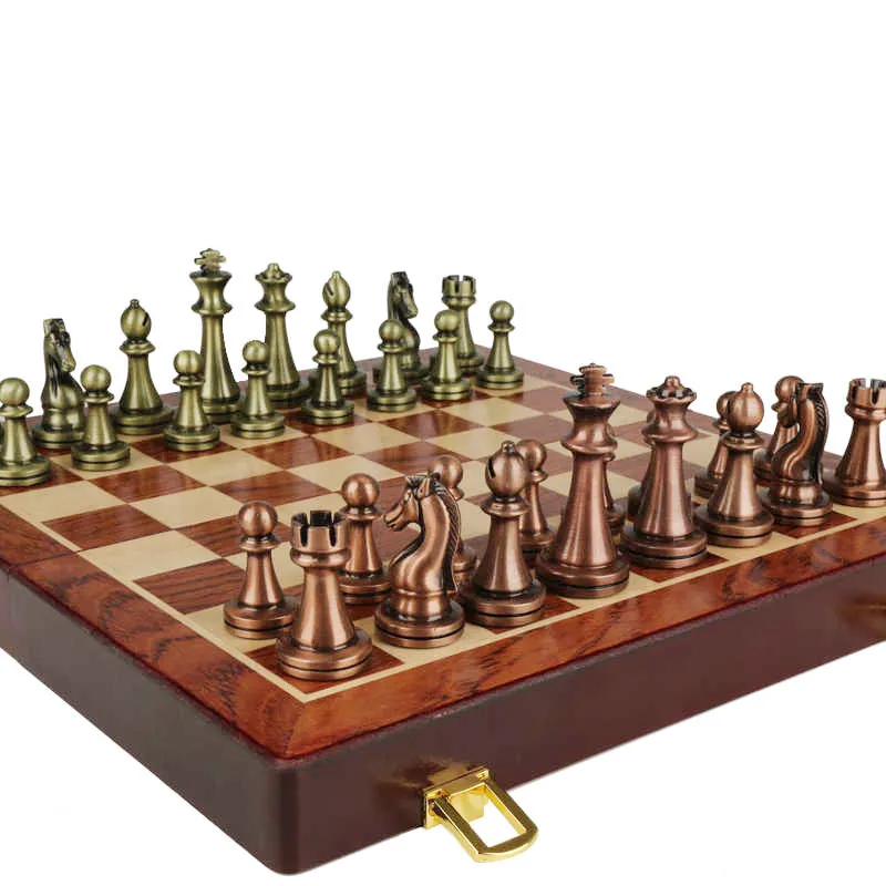 Ajedrez Schachfiguren satranç seti turnuva eski ahşap satranç oyunu seti en kaliteli trump satranç seti s pirinç