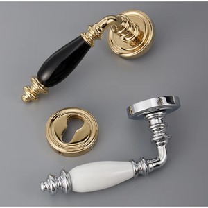 Ensemble de serrures de porte de luxe <span class=keywords><strong>en</strong></span> laiton plaqué or avec poignée <span class=keywords><strong>en</strong></span> céramique, fermeture magnétique silencieuse pour portes <span class=keywords><strong>en</strong></span> bois de chambre, kits de quincaillerie pour propriétés - Product Image 6