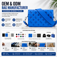 GORFIA Hombres Patrón en relieve Crossbody Bag Elegante azul PU Bolso de hombro de cuero con correa ajustable para uso diario y salidas