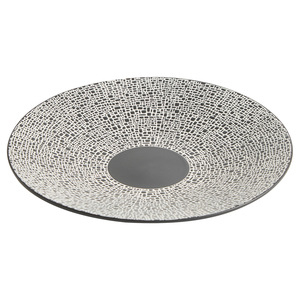 Vajilla de Porcelana con Diseño de Cuadrícula, Plato de Servir Redondo con Esmalte Negro, Apto para Lavavajillas y Microondas, para Uso en el Hogar y Hoteles, Cocina Francesa - Product Image 6