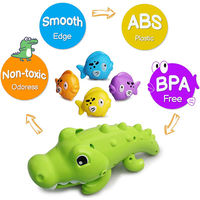 Jouets pour le bain des bébés Crocodile flottant Poissons Piscine Jeux Eau Jeu Ensemble Cadeau Baignoire Douche Plage Bain Jouets pour enfants