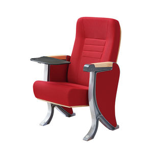 학교 호텔 병원 사용을위한 필기판이있는 도매 강당 극장 가구 패브릭 의자 - Product Image 3