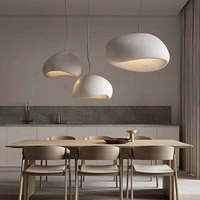 Vente en gros de suspension rétro en résine design moderne pour salon et salle à manger lustre suspendu Wabi Sabi