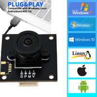 Module de caméra USB VGA 0,3MP GC0308, mini caméra industrielle CMOS 640x480 à mise au point fixe compatible UVC pour ordinateur portable et scanner de codes QR