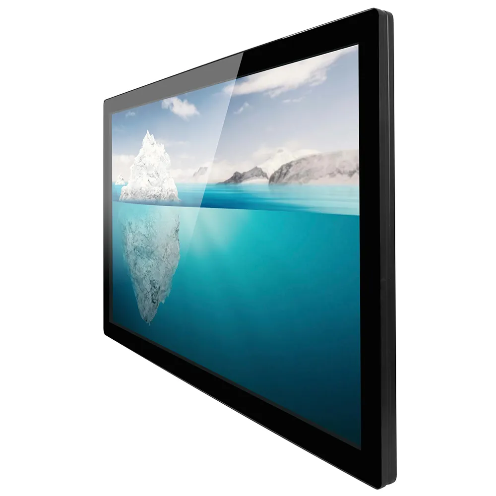 55 inch True Flat Outdoor High Brightness Sunlight Readable Wall Mount Industrial LCD Computer Touch Screen Monitors