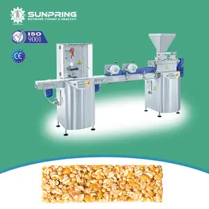 Máquina de prensado de barras de cacahuete SunPring, máquina automática de barras de cereales, máquina de barras de cacahuete de oblea con destornillador múltiple