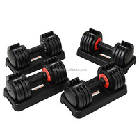 Équipement de musculation à domicile de haute qualité, haltères réglables à ajustement rapide, accessoires de gym/fitness
