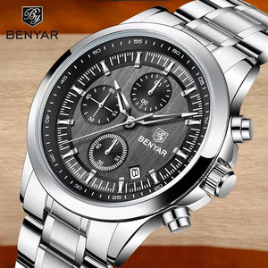 Montre-bracelet à quartz de luxe pour homme Benyar BY-5210 en stock, 1 pièce, logo personnalisé, 50 pièces, fabricant OEM/ODM - Product Image 2