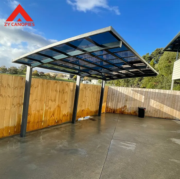 Carport ที่บังแดดสำหรับรถยนต์,ที่บังแดดหลังคาโพลีคาร์บอเนตสำหรับโรงรถกลางแจ้ง