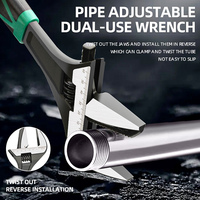 Grande clé à molette Clé à molette à double usage Chrome DIY Acier au carbone Réparation industrielle OEM Usine Boîte d'exportation Emballage métrique