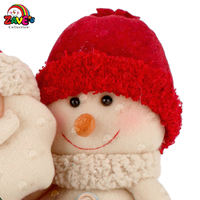 Zaves 11 pouces bonhomme de neige père noël intérieur en peluche décoration de vacances pin flocon de neige signe d'hiver affichage de bureau décorations de noël