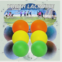 Balles de lacrosse pour jeunes, en caoutchouc, pour l'entraînement et la pratique, sports de plein air