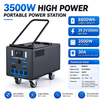 Centrale Électrique Portable OEM 3500W 8800Wh au Lithium Fer Phosphate, Générateur Solaire à Onde Sinusoïdale Pure pour Camping, VR, Maison et Urgences