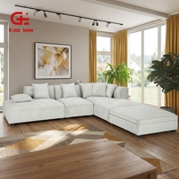 Canapé modulaire Chesterfield trois places de luxe moderne en tissu de haute qualité pour salon, appartement, hôtel GSSTAR