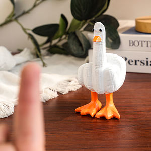 Moderno lindo dedo <span class=keywords><strong>medio</strong></span> patitos resina artesanía estatua decoración transfronteriza 'Duck You' arte construcción tema Naturaleza muerta - Product Image 5