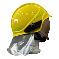 Casque de pompier EN 443 rouge/jaune F5 en polyamide avec visières plaquées PPSU et doublure en aramide pour opérations d'intervention des pompiers (vente en gros)