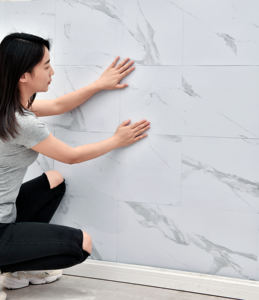 Carta da Parati Autoadesiva Moderna Effetto <span class=keywords><strong>Marmo</strong></span> con Design Geometrico Tecnologia Avanzata Peel and Stick Impermeabile per Casa Hotel Appartamento Palestra - Product Image 4