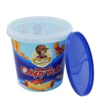 Conteneur en plastique IML rond de 730 ml pour biscuits, emballage pour biscuits, conteneur pour biscuits