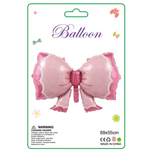 <b>Bow</b> Party Balloon For Baby Girls Birthday Festivals Children Outdoor Activities Light Blue Matte Frosted Design - Product Image 4