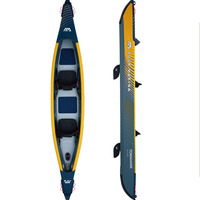 Kayak gonflable AQUA MARINA TOMAHAWK AIR-K-440, canoë 2 places, matériau Drop-Stitch pour les sports de plein air