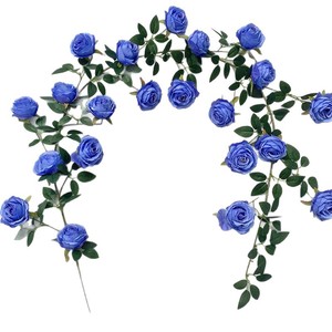 Guirlande de roses artificielles en soie, décoration de mariage et de maison, faite à la main, longue bande décorative, origine Chine XS01 - Product Image 5