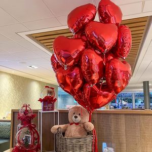 In the Trend 18 Inch Cream Caramel Coffee Vintage Love Foil Heart <b>Balloons</b> for Birthday Valentine's Day Party <b>Decorations</b> - Product Image 6