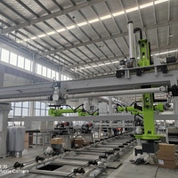 Robot portique industriel de 17 m avec moteur, boîte de vitesses, PLC et roulement, puissance de 3 kW pour le tri, le chargement et le déchargement de tôles d'acier