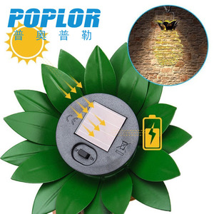 Poplor Solar <b>Pineapple</b> Led <b>Light</b> Iron Body Hanging Garden Decor Outdoor Park Lamp With <b>Light</b> Sensor - Product Image 4