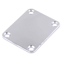 Plaque de jonction de manche de guitare chromée avec 4 vis pour pièces de guitare électrique
