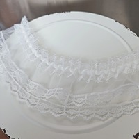 RYL En gros Matière de couture en organza double couche à volants, dentelle élastique, maille Lolita, pour jupe tutu plissée et couture 3D