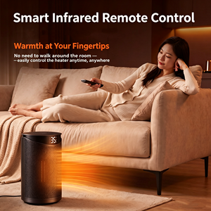 Calentador Eléctrico con Control Remoto y Temporizador de 12H, Calefacción PTC para el Hogar y la Oficina - Product Image 5