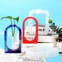 Moule de Vase en résine époxy pour plantes, Tube de fleurs et bouches, modèle pour Station de culture des plantes
