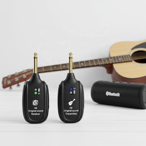 Sistema di Effetti per Chitarra Wireless Ricaricabile A8 con Trasmettitore e Ricevitore e Amplificatore con Batteria Integrata in Plastica - Product Image 1