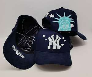 Casquettes de baseball sportives en daim bleu de haute qualité 31 Hats La Nubes, 5 panneaux, 31 Hats Thirty One Forever, pour homme - Product Image 4