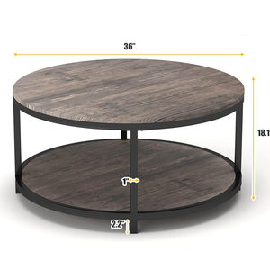 Prodotti di Tendenza Nuovi Arrivi Tavolino <span class=keywords><strong>da</strong></span> Caffè Rotondo in Legno Artigianale Moderno per Soggiorno Tavolino <span class=keywords><strong>Vintage</strong></span> - Product Image 2