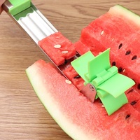 Coupe-vent en acier inoxydable, pour jus rafraîchissante de Fruit, pastèque, français, couteau en plastique, trancheur, outils de découpe pour pastèque