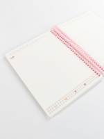 Agenda quotidien à spirales avec couverture rigide, motif chat imprimé sur mesure, 100 feuilles de papier, rose mignon, cadeau pour filles