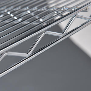 강철 선반 당 무게를 적재하는 800lbs 5 개의 층 NSF 지하철 사무실 크롬 끝에 있는 산업 저장 벽돌쌓기 철사 금속 선반설치 - Product Image 3