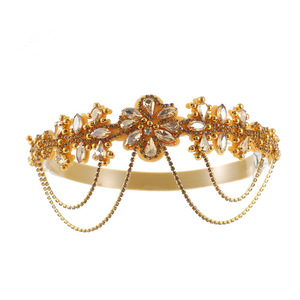 Vintage Rhinestone <b>Beaded</b> Tassel <b>Headband</b> Women Great Gatsby Flapper Hair Band Roaring 20s Party Costume Headpiece - Product Image 2