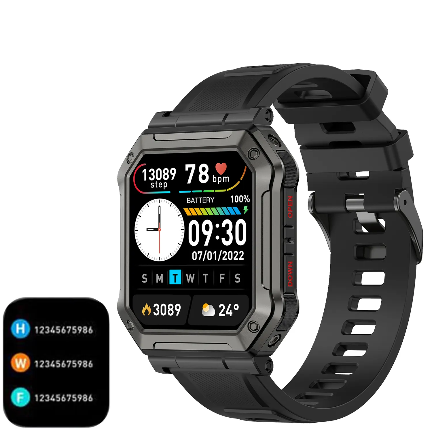 2 In 1 cinturino In Silicone sportivo Ocean Watch band custodia protettiva per Apple Smart Watch band accessori