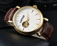 Prix de gros usine Montre de luxe classique pour homme, cadran en cristal saphir noir ajouré, automatique avec réserve de marche