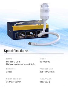 Proyector USB de Alta Calidad, Lámpara 3D DIY con Diseño de Cielo Estrellado, Altavoz Bluetooth, Control por Voz y Temporizador para Dormitorio - Product Image 4