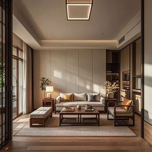 Muebles de Madera de Estilo Chino Moderno, Gabinetes Personalizados para Sala de Estar y Cocina, Hechos en China para Apartamentos y Villas - Product Image 4