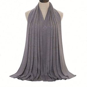 ฮิญาบสำหรับผู้หญิงมุสลิม ผ้าคลุมศีรษะอิสลามยอดนิยม ล่าสุด ประดับด้วยอัญมณี ผ้าแคนวาส โพลีเอสเตอร์ แฟชั่น บรรจุในถุง OPP 1 ใบ รุ่น ZYF-1456 - Product Image 6